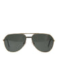 Elegant Gold Full Rim Men's Sunglasses