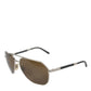 Elegant Silver Full Rim Men's Sunglasses