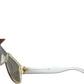 Chic White Acetate Designer Sunglasses