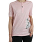 Chic Pink Floral Cotton Tee