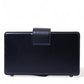 Elegant Dark Blue Lambskin Leather Box Bag