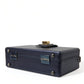 Elegant Dark Blue Lambskin Leather Box Bag