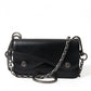 Sleek Black Leather Shoulder Bag