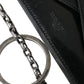 Sleek Black Leather Shoulder Bag