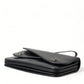 Sleek Black Leather Shoulder Bag
