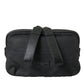Sleek Black Canvas Belt Bag