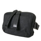 Sleek Black Canvas Belt Bag