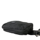 Sleek Black Canvas Belt Bag