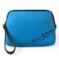 Elegant Blue Hand Pouch with Strap