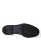 Navy Blue Leather Ankle Boots