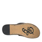 Chic Monochrome Raffia Slides