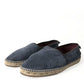 Navy Luxury Suede Espadrilles