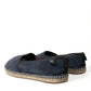 Navy Luxury Suede Espadrilles