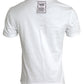 Elegant White Cotton Crew Neck Tee