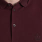 Elegant Maroon Cotton Polo T-Shirt