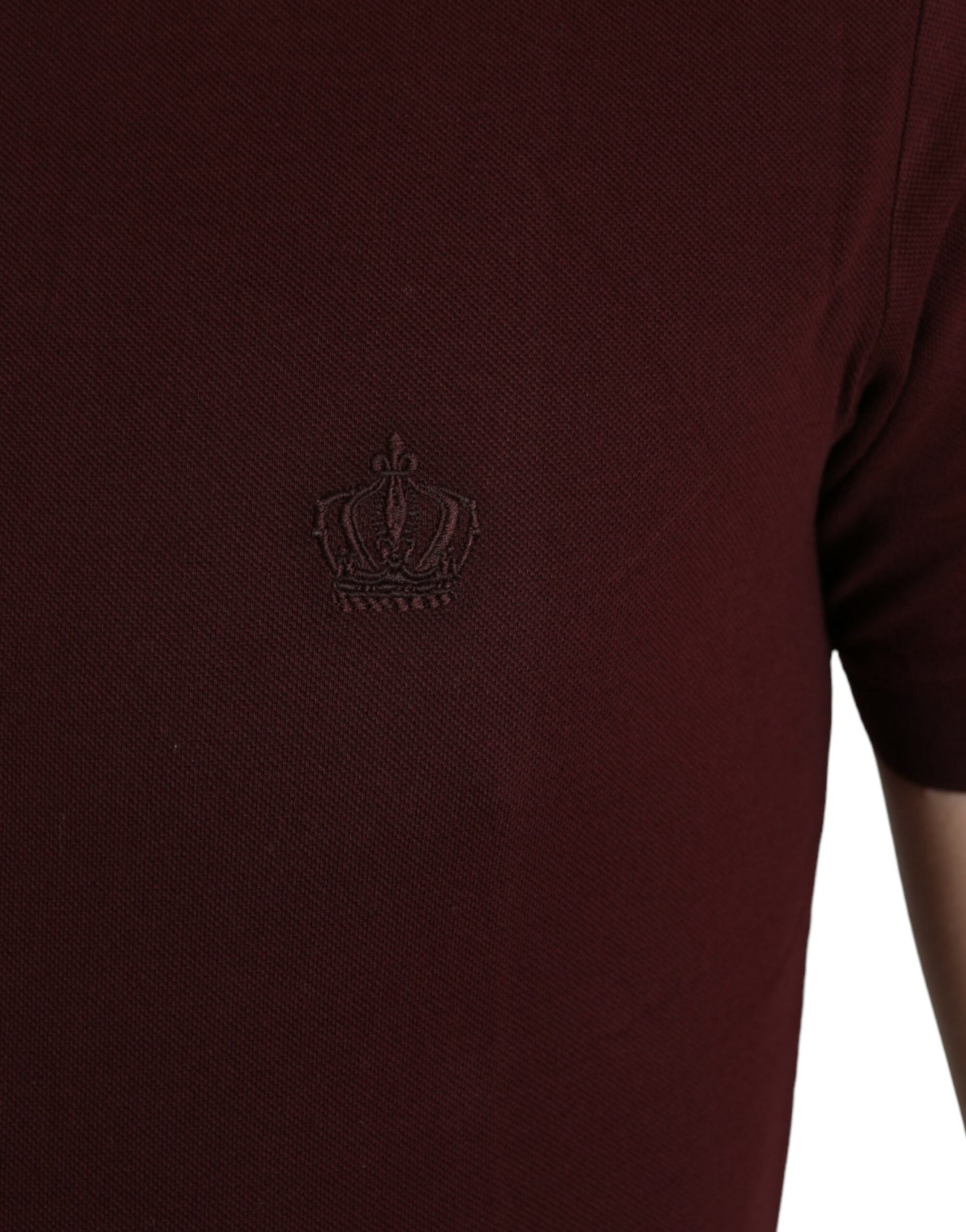Elegant Maroon Cotton Polo T-Shirt