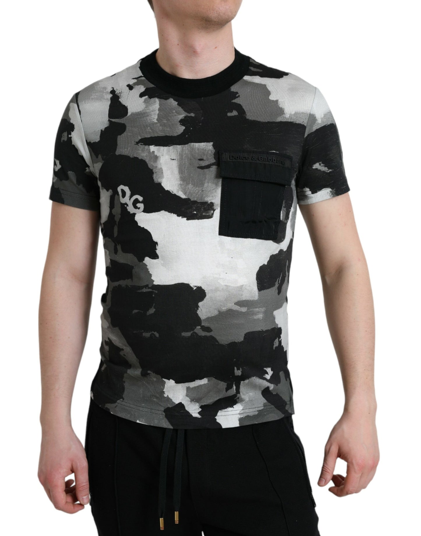 Multicolor Camouflage Crew Neck Tee