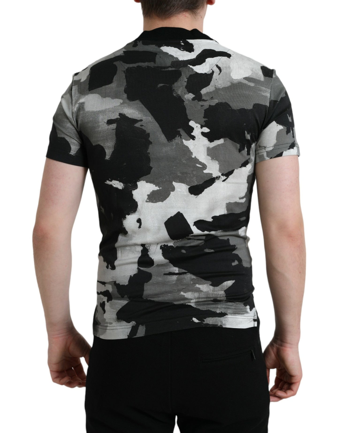 Multicolor Camouflage Crew Neck Tee