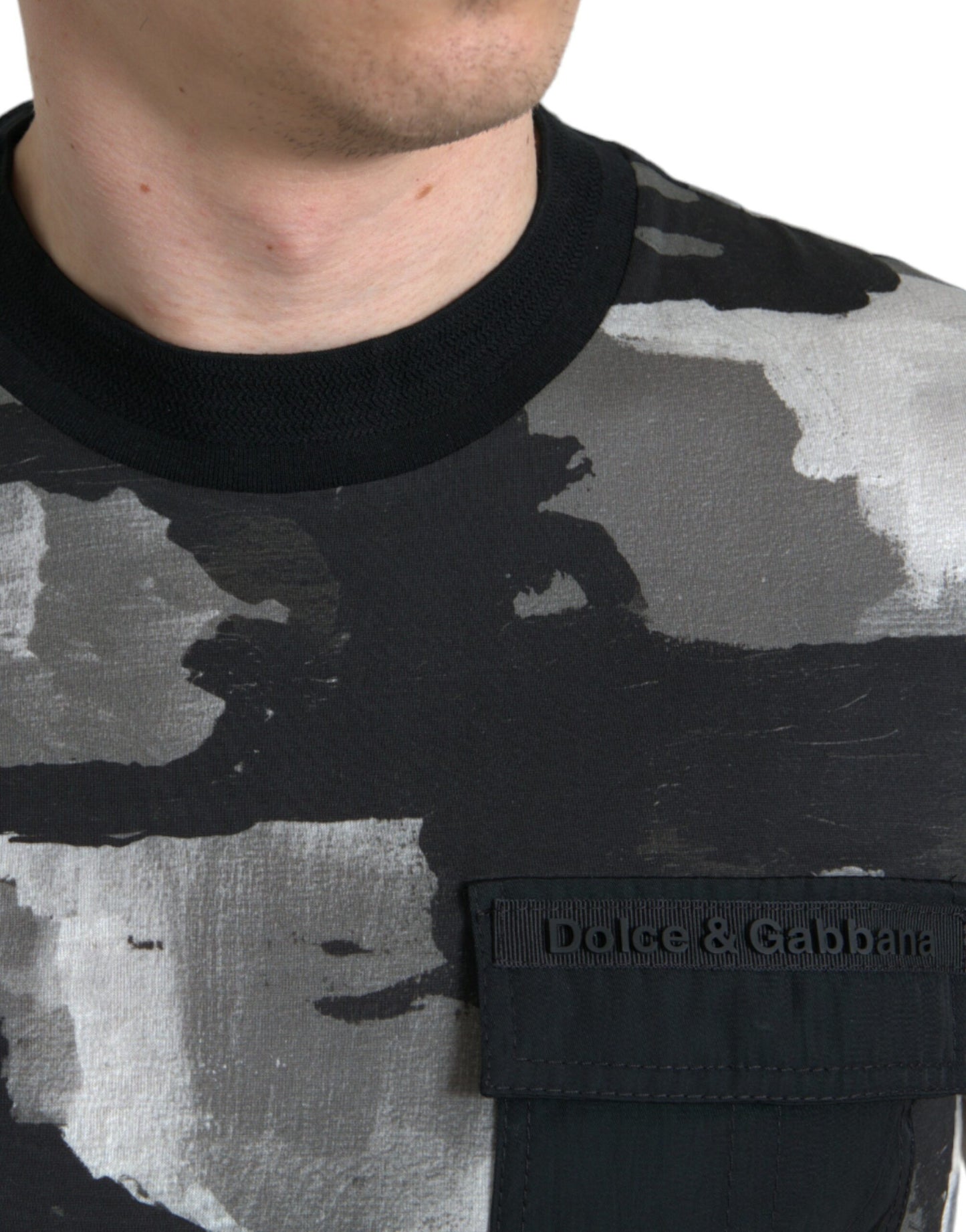 Multicolor Camouflage Crew Neck Tee