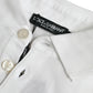 Elegant White Cotton Polo Tee with Logo Patch
