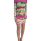 Multicolor Silk Blend A-Line Mini Dress