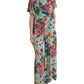 Elegant Floral Silk Crepe Jumpsuit
