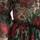Ethereal Floral & Leopard Print Maxi Gown