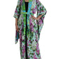 Elegant Floral Silk Bathrobe Jacket