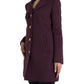 Elegant Purple Wool-Cashmere Trench Coat