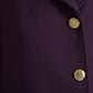 Elegant Purple Wool-Cashmere Trench Coat