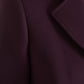 Elegant Purple Wool-Cashmere Trench Coat