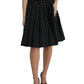 Polka Dot Knee-Length Couture Skirt