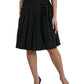 Polka Dot Knee-Length Couture Skirt