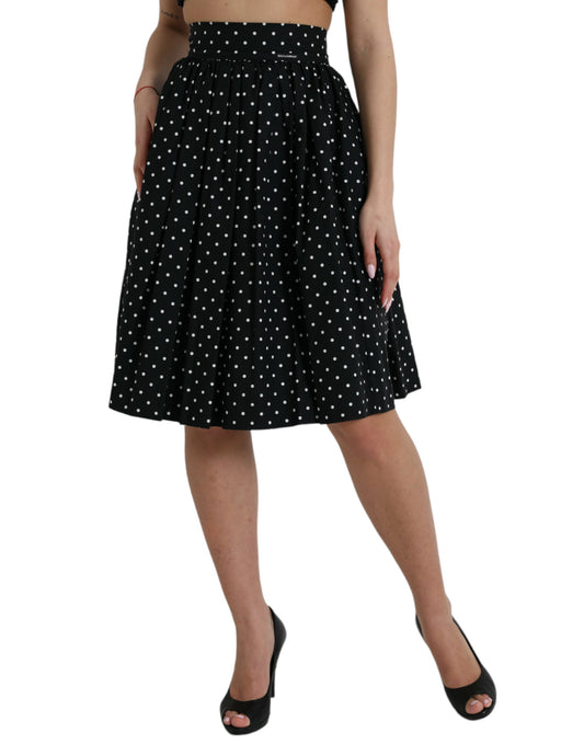 Polka Dot Knee-Length Couture Skirt
