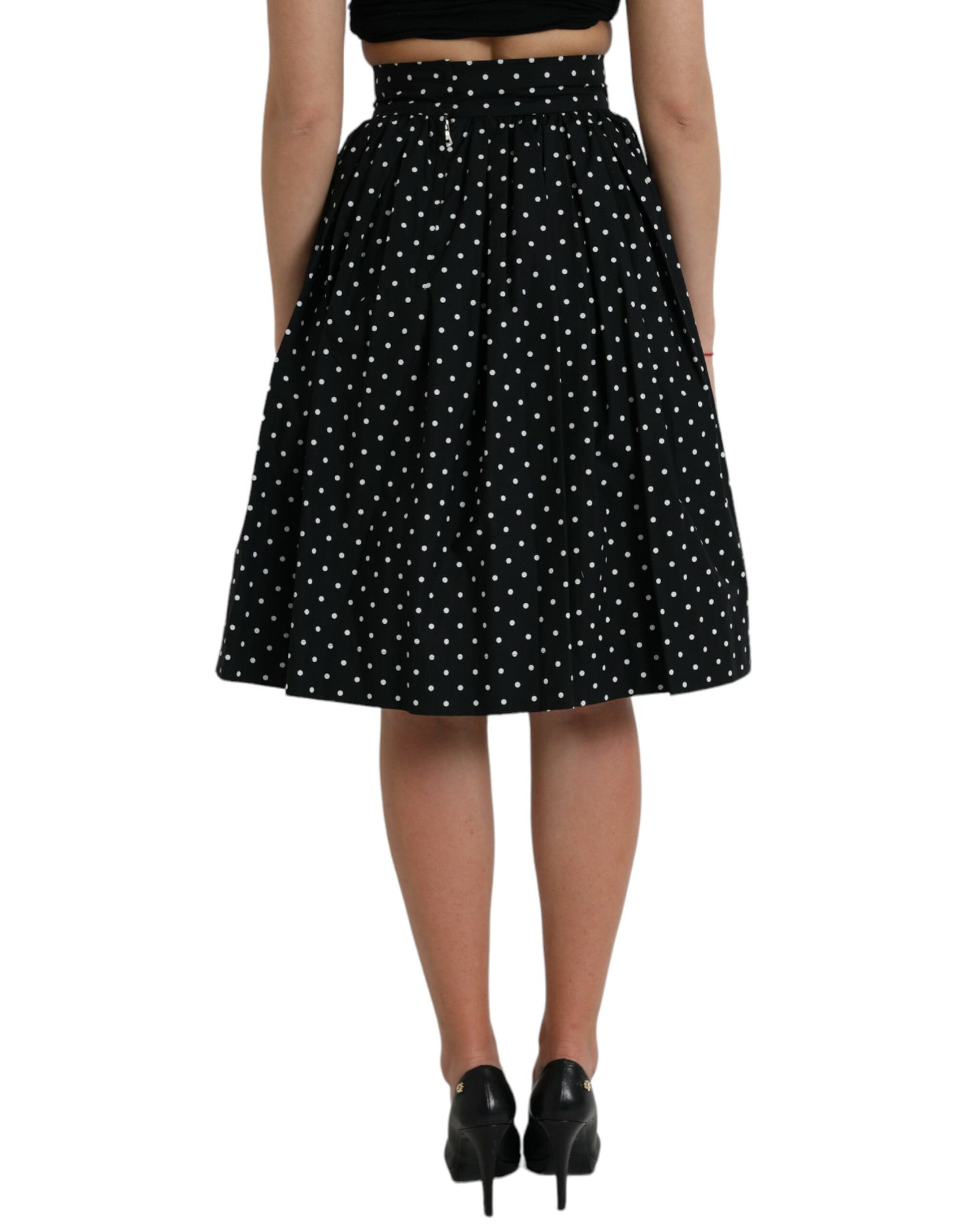 Polka Dot Knee-Length Couture Skirt