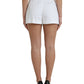White High Waist Cotton Hot Pants