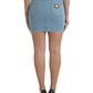 Chic High Waist Denim Mini Skirt