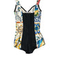Elegant Printed Silk Blend Bodysuit Top
