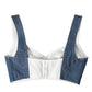 Elegant Blue Bustier Crop Top