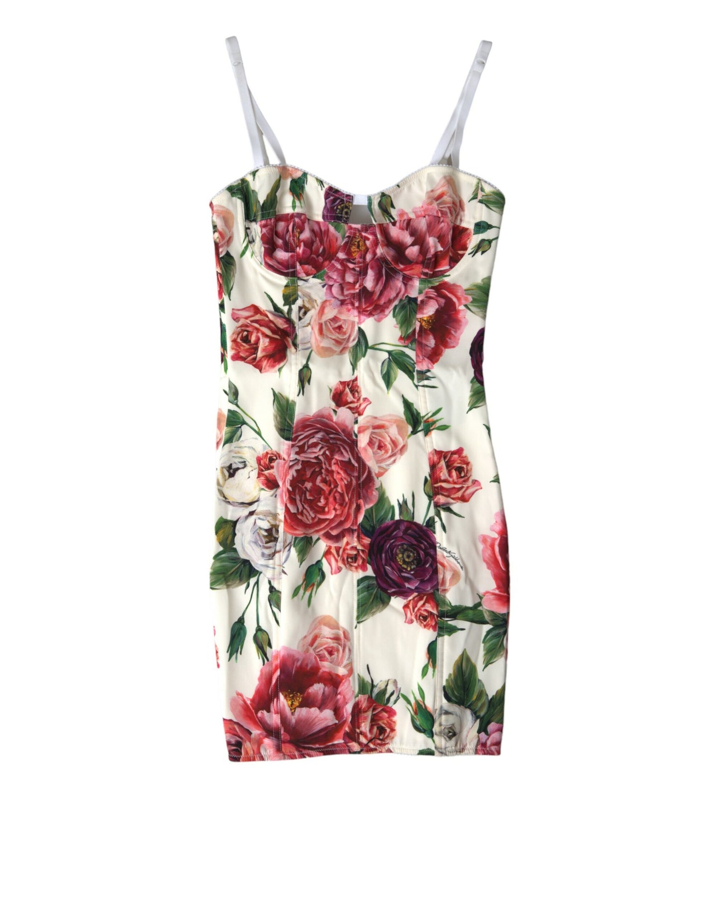 Floral Silk Blend Bustier Bodycon Dress