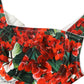 Floral Bustier Crop Top - Multicolor Elegance