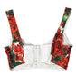Floral Bustier Crop Top - Multicolor Elegance