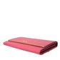 Elegant Pink Leather Bifold Wallet