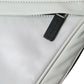 Elegant Black and White Leather Crossbody Bag