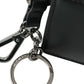 Black Leather Zip Logo Strap Multi Kit Airpod Case