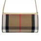 Hannah Small House Check Coca Leather Crossbody Bag