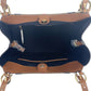 Small Canterby Tan Leather Check Canvas Tote Bag Purse