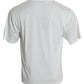 White Graphic Print Cotton Crew Neck T-shirt