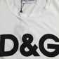 White Graphic Print Cotton Crew Neck T-shirt