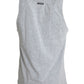 Gray Cotton Stretch Sleeveless Tank Top T-shirt